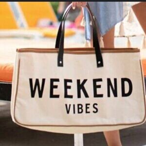 Santa Barbara Canvas Tote Weekend Vibes